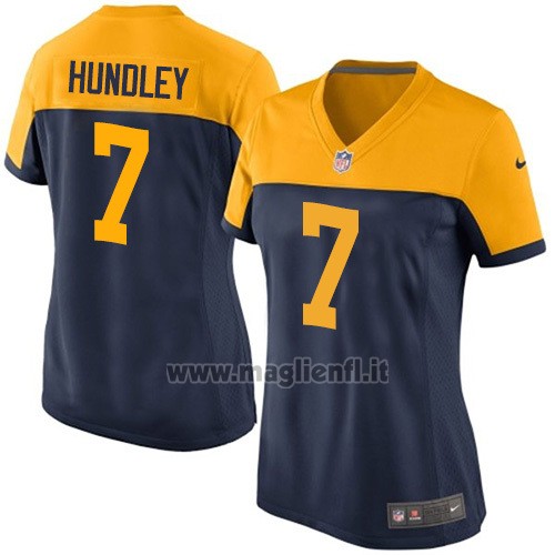 Maglia NFL Game Donna Green Bay Packers Hundley Nero Giallo2